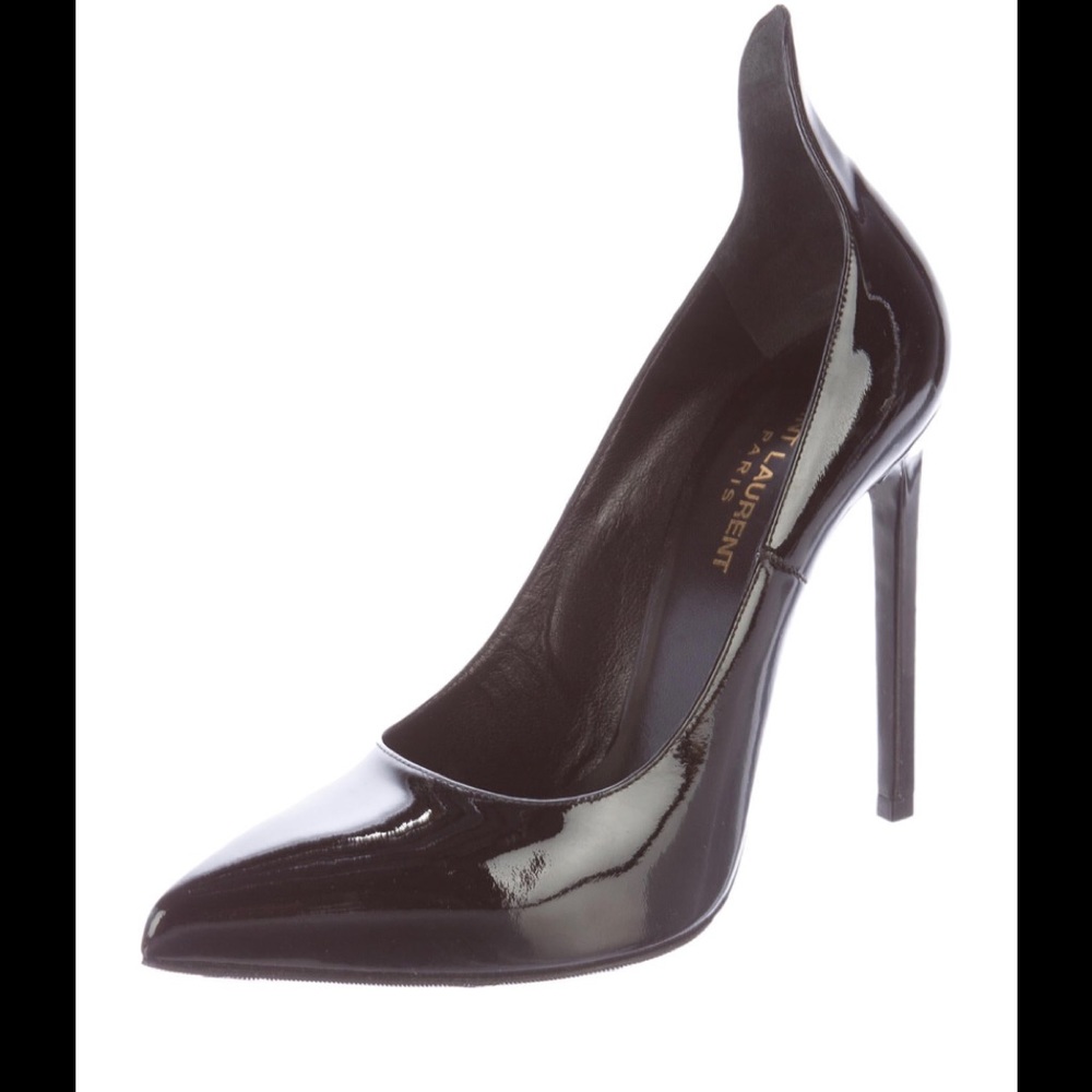 Saint Laurent Pointed-Toe Patent Leather Pumps